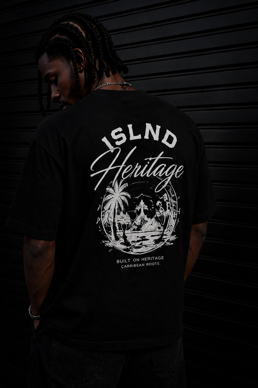 Heritage Back Tee — Noir